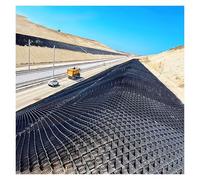 Robusta griglia stabilizzatrice per ghiaia per vialetti, parcheggi e giardini, 5,1 x 10,2 cm, per controllo dell'erosione su pendii ripidi, altezza 10 cm, copertura 6,4 x 6,4 m