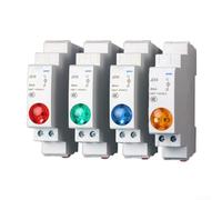 Robusta lampada di segnalazione a LED con alimentazione da 24 V, perfetta per indicatori elettrici su guide DIN (verde)