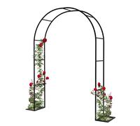 Robusta pergola da giardino in metallo per piante rampicanti, cornice decorativa in nero/bianco/verde scuro, arco da esterno 300 x 220 cm, per una bella decorazione da giardino