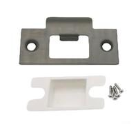 Robusta piastra di sicurezza per porta del garage con copertura per catenaccio integrata e hardware per una forte difesa d'ingresso contro l'accesso forzato, colore oro (grigio)