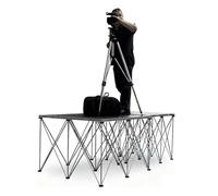 Robusta piattaforma fotografica portatile in alluminio, sistema modulare leggero e pieghevole per matrimoni, conferenze e feste(122x122x20cm (48x48x7.9in))