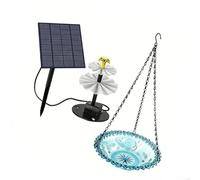 Robusta pompa a fontana a pannello solare da 4 W, ideale per vaschetta per uccelli da giardino e laghetto per pesci, decorazione per esterni silenziosa con motore CC