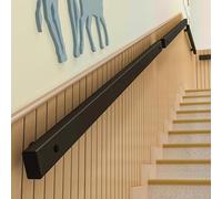 Robusta scala in metallo nero con design stretto da 3 cm, facile presa, disponibile in 1,8 m, 2,1 m, 2,4 m, 3 m, ringhiera di sicurezza a parete per uso interno ed esterno.