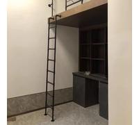 Robusta scala per pozzo da finestra, a parete, in metallo, per letto a soppalco, in ferro nero, scaletta per arrampicata e fuga dal fuoco, design salvaspazio