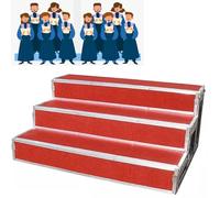 Robusta scaletta antiscivolo per coro chiesa e scuola, ad alta capacità, design portatile e sicuro per un facile accesso e prestazioni, ideale per eventi e prove