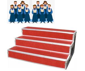 Robusta scaletta antiscivolo per coro chiesa e scuola, ad alta capacità, design portatile e sicuro per un facile accesso e prestazioni, ideale per eventi e prove