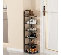 Robusta scarpiera in metallo a 10 livelli salvaspazio per scarpe nere versatile soluzione di archiviazione per ingresso armadio e camera da letto (colore: nero Taglia: 6)