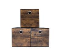 Robusta scatola a cubo con motivo a venature del legno, contenitori cubici in tessuto ispessito, contenitore pieghevole per scaffali, libreria, armadio, camera da letto, ripostiglio, asilo nido,