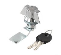 Robusta serratura a camma per la sicurezza di armadi industriali, compatibile con scatole di distribuzione, armadi di rete e contenitori di stoccaggio con set a doppia chiave (argento)