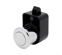 Robusta serratura per cassetti in lega di zinco e plastica, con pratico meccanismo a pressione, per l'uso ovunque (argento)