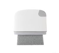 Robusta spazzola manuale con raschietto senza metallo integrato per un uso sicuro su superfici delicate come binari per finestre e canali per porte scorrevoli (grigio basso)