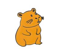 Robusta spilla a forma di capibara in metallo, elegante spilla a forma di capibara, ideale per la scuola e il tempo libero, eventi alla moda alla moda, Misura unica, come descritto