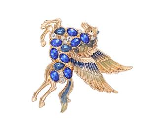 Robusta spilla a forma di cavallo che offre scintille e stili per il tuo guardaroba in lega di alta qualità, elegante spilla a prova di allergia, Misura unica, come descritto