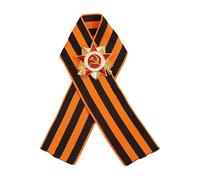 Robusta spilla a nastro St George in lega che commemora la Guerra Patriottica con eleganti disegni dai colori vivaci Distintivo in stile sovietico