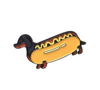 Robusta spilla in lega con hamburger e hot dog, accessorio portatile per regali speciali creativi, Misura unica, come descritto