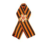 Robusta spilla in lega con nastro StGeorge che commemora la grande guerra patriottica con eleganti colori vivaci design russo medaglie pin, Misura unica, come descritto