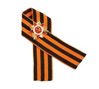 Robusta spilla in lega con nastro StGeorge che commemora la grande guerra patriottica con eleganti disegni dai colori vivaci, spilla per mostra storica, One Size, come descritto