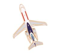Robusta spilla Kirsite a forma di aeroplano, con 6 colori vivaci, elegante spilla per zaino per uso quotidiano in lega di metallo, One Size, come descritto