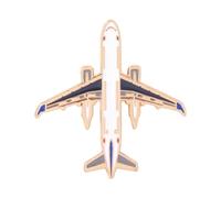 Robusta spilla Kirsite a forma di aeroplano, con 6 colori vivaci, elegante spilla per zaino per uso quotidiano in lega di metallo, One Size, come descritto