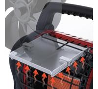 Robusta staffa in alluminio per il montaggio di ventilatori da camino su riscaldatori esterni per migliorare l'erogazione di aria calda e ridurre la perdita di calore (2 pezzi)