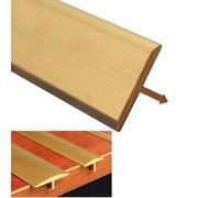 Robusta striscia di transizione in ottone, profilo a T, tagliabile, in vinile, legno, moquette, per telai delle porte e ingressi delle stanze (larghezza 19 mm)