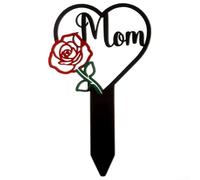 Robusta targa commemorativa a forma di cuore per la mamma, progettata per l'installazione diretta a terra anno dopo anno (scheda con inserto per neomamma)