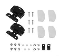 Robuste cerniere in lega di zinco, progettate specificamente per porte e vetrine, dotate di una funzionalità non apribile con viti (2 pezzi, nere)