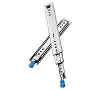 Robuste guide per cassetti da 25,4 a 152,4 cm con serratura a estensione completa, 3 parti con cuscinetti a sfera, per armadi da 90 cm, telaio anteriore incluso, sistema di scorrimento resistente
