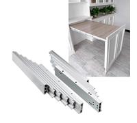 Robuste guide scorrevoli in metallo per tavolo allungabile con design nascosto, 1270 mm, perfette per cucina, ufficio o mobili, facili da installare