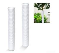 Robuste protezioni per alberi ondulate - Protezioni per alberelli in plastica per animali e attrezzature da prato, maniche regolabili in corteccia bianca per giovani alberi, fiori, verdure, 2/5/7 (2