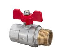 Robuste valvole rotonde in ottone ad alta pressione da 1 pollice con maniglia ad ala per sistemi idraulici di acqua calda fredda facile installazione tubo in ottone valvole di chiusura