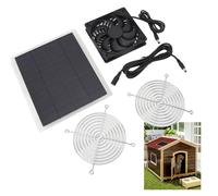 Robuster 10-W-Solarventilator mit Sicherheitsgitter fÃ¼r GewÃ¤chshÃ¤user und HÃ¼hnerstÃ¤lle