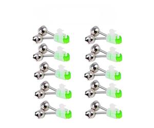 Robusti campanelli da pesca con clip 40 pezzi Dispositivi di allarme mordace Clip for punta for asta Indicatori pesci esterno(Spiral Bell)