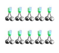 Robusti campanelli d'allarme da pesca 20/10 pezzi indicatori di morsi asta attrezzatura carpa notturna accessori esterno(Silver 10Pcs)