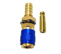 Robusti connettori rapidi per gas e acqua, diametro interno 10 mm, per saldatura TIG 12, 18, 20, 27, confezione da sei pezzi per collegamenti facili (blu)