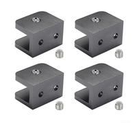 Robusti morsetti per mensole in vetro, design regolabile per una forte presa sui pannelli di vetro (argento)