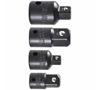 Robusto adattatore per manicotti Step Down nero per 1/4 3/8 1/2 pollici, struttura in acciaio legato, riparazione auto, adattatore per chiavi a bussola step down nero resistente all'usura