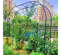 Robusto arco da giardino in metallo, 1,2 m x 2,2 m e 3,5 m x 2,2 m, traliccio per piante rampicanti, facile da montare, diametro del tubo 19 mm, disponibile in nero e verde, perfetto per supporto per