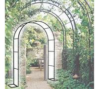 Robusto arco da giardino in metallo, 280 x 220 cm, pergola da esterno per piante rampicanti, resistente alle intemperie, traliccio autoportante perfetto per decorazioni da giardino e paesaggistica