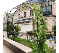 Robusto arco da giardino in metallo da 1,2 x 2,2 m e 3,5 x 2,2 m, traliccio per rose, pergolato per matrimoni, facile da montare, diametro del tubo 19 mm, nero, perfetto per piante rampicanti