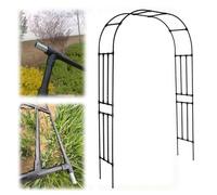 Robusto Arco da Giardino in Metallo Nero, Largo 150-320 cm, Resistente alle intemperie, Adatto per Piante rampicanti, tralicci per Rose e la Soluzione Perfetta per Decorare Gli spazi Esterni