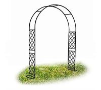 Robusto arco da giardino in metallo nero per piante rampicanti, viti e rose, decorazione per pergola da esterno, 279,4 cm di lunghezza x 248,9 cm di altezza, disponibile in opzioni da 140 cm/180 cm
