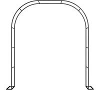 Robusto arco da giardino in metallo per piante rampicanti, 120 x 220 cm, 140 x 230 cm, 300 x 220 cm, resistente alle intemperie, autoportante, traliccio per pergola verde L x A 2,2 m