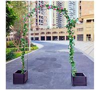 Robusto arco da giardino in metallo per piante rampicanti, elegante arco nuziale con supporto per rose, traliccio decorativo per esterni (dimensioni: 1,5 m x 2,4 m x 38 cm)