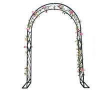 Robusto arco da giardino in metallo per rose rampicanti, 3 x 2,4 m, decorazione per matrimoni, supporto per piante nero perfetto per eventi all'aperto e composizioni floreali
