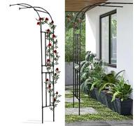 Robusto arco da giardino in metallo per rose rampicanti, supporto per matrimoni e Natale, pergolato, 300 x 240 x 40 cm, decorazione da giardino per esterni