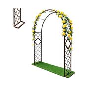 Robusto arco da giardino in metallo, resistente alle intemperie, supporto per piante rampicanti, autoportante, per matrimonio, facile da montare, decorazione da giardino per esterni, 220 cm di