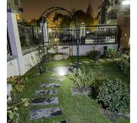 Robusto arco da giardino per piante rampicanti e rose, robusto traliccio verde per decorazioni esterne, 2,8 m di larghezza x 2,7 m di altezza, perfetto per Natale ed eventi