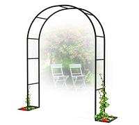 Robusto arco da giardino per piante rampicanti, supporto traliccio in metallo, decorazione per matrimoni e feste, nero, dimensioni: 120 x 220 cm, 180 x 220 cm, 200 x 230 cm, arco per rose