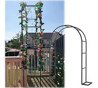 Robusto arco da giardino per rose rampicanti, pergolato in metallo per uso interno ed esterno, traliccio decorativo per giardino, prato, patio, 2 x 2,3 m (larghezza 200 x altezza 230 cm)